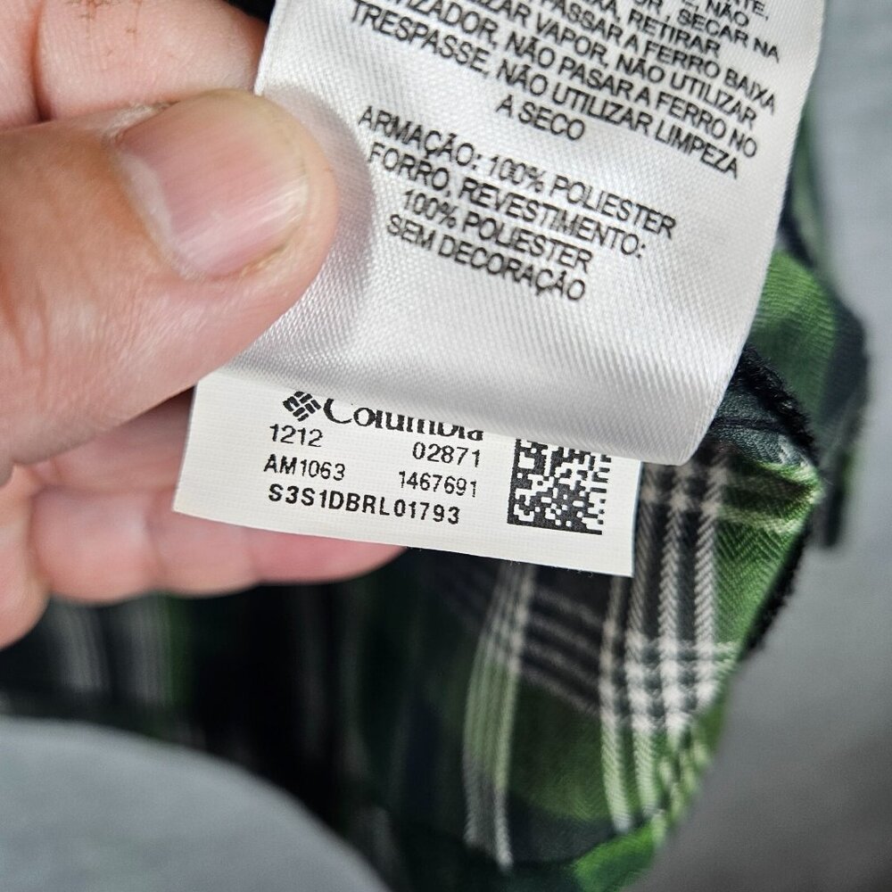 Columbia Button Up Flannel Plaid Long Sleeve Cotton Men's Shirt Size L - Picture 3 of 8